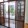 Cửa Chống Muỗi Dạng Lùa Cho Cửa Chính [Màu Vân Gỗ] VN01