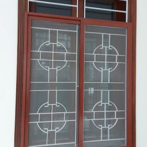 Alternative view of Cửa Chống Muỗi Dạng Lùa Cho Cửa Chính [Màu Vân Gỗ] VN01