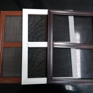 Alternative view of Cửa Lưới Chống Côn Trùng Cố Định HP016 – Màu Vân Gỗ